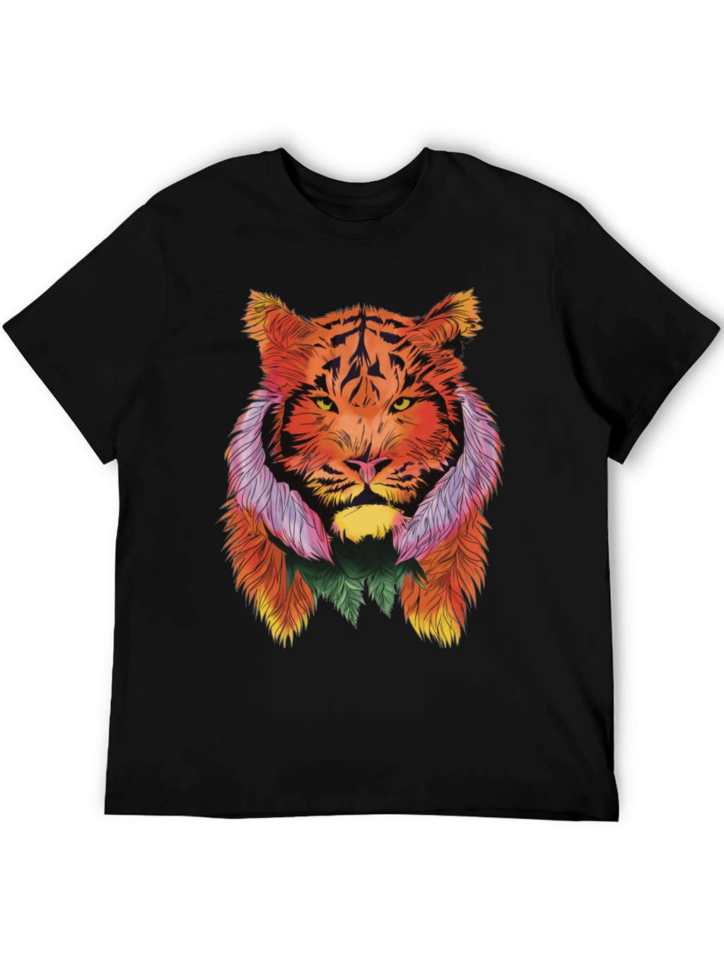 Vibrant Tiger Graphic Tee - Stylish Animal Print Shirt