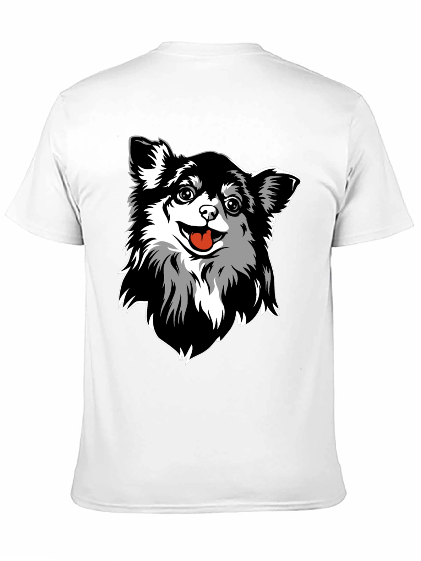 Chihuahua Dog Graphic Tee - Black Cotton Blend