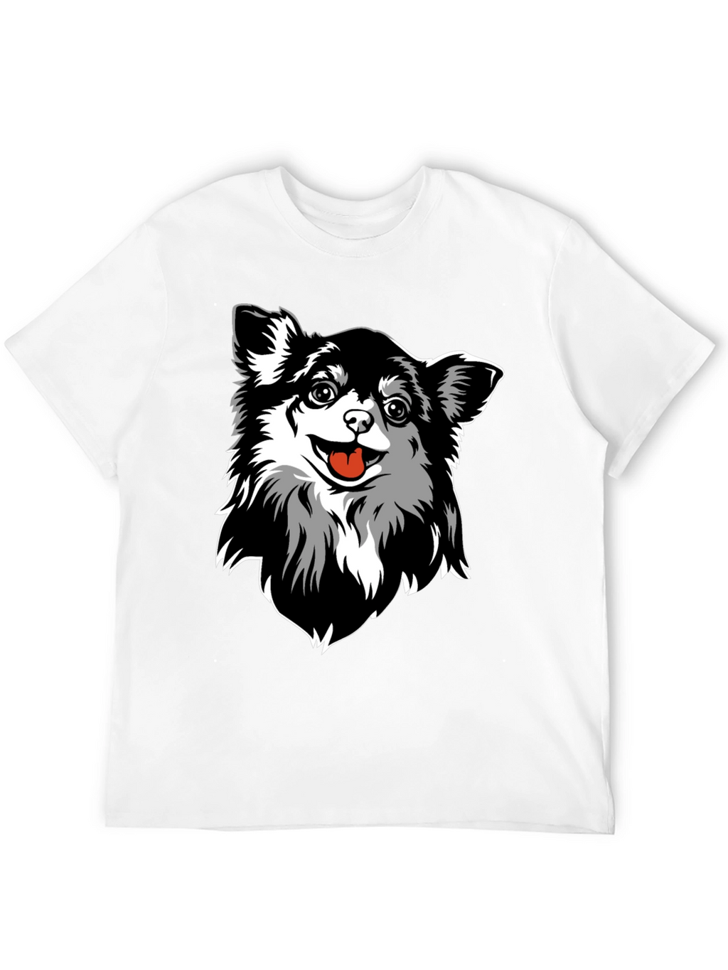 Chihuahua Dog Graphic Tee - Black Cotton Blend