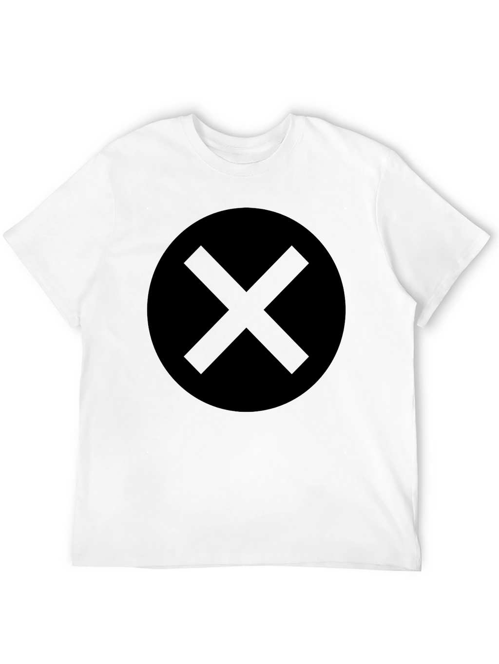 Mens Black X-Mark Graphic Tee