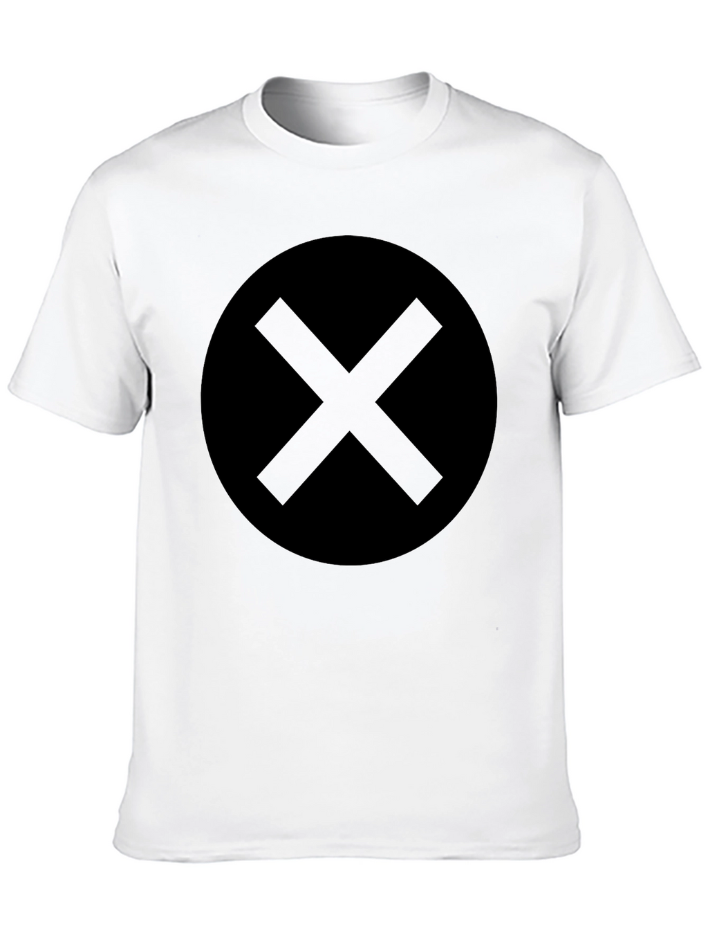 Mens Black X-Mark Graphic Tee