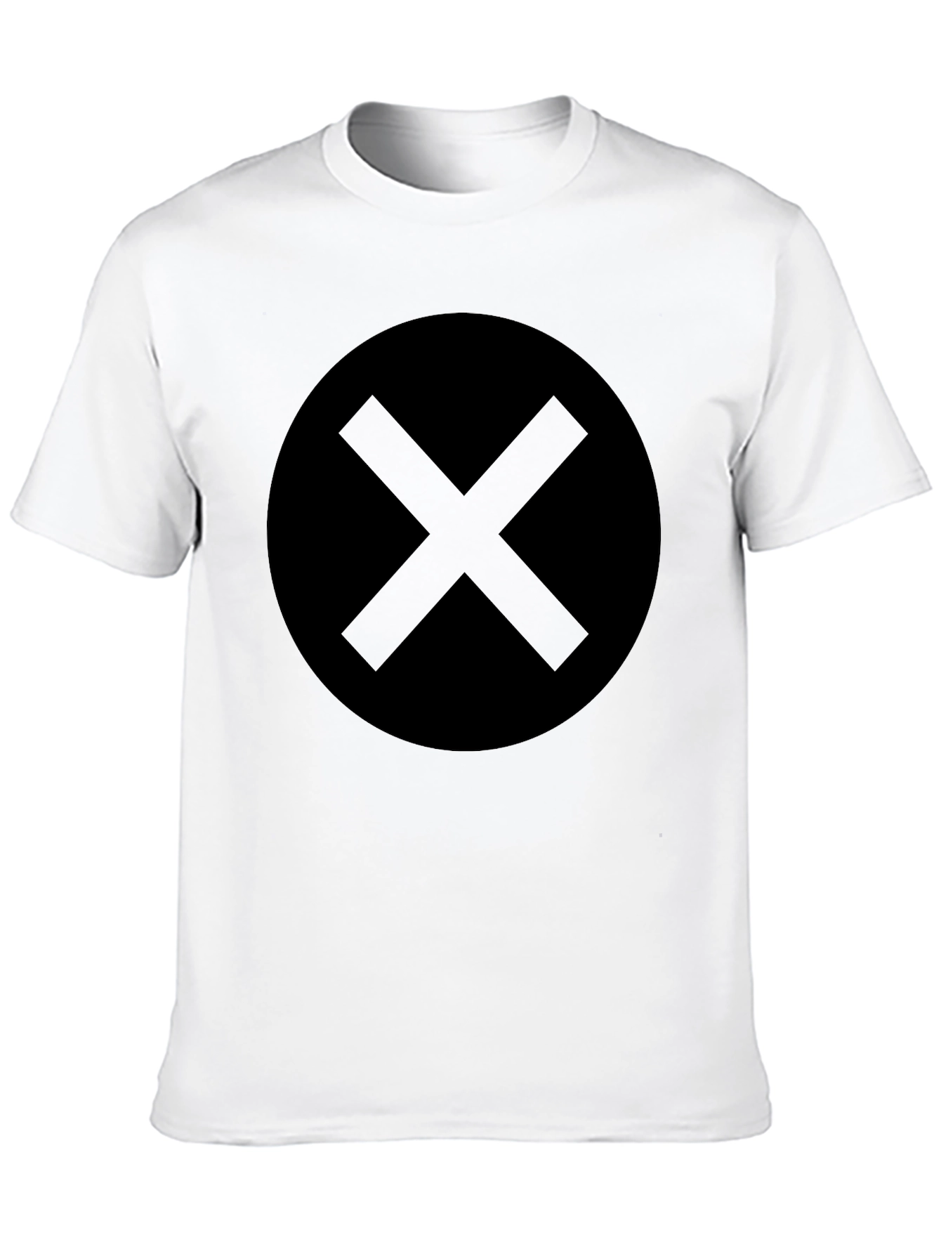 Mens Black X-Mark Graphic Tee