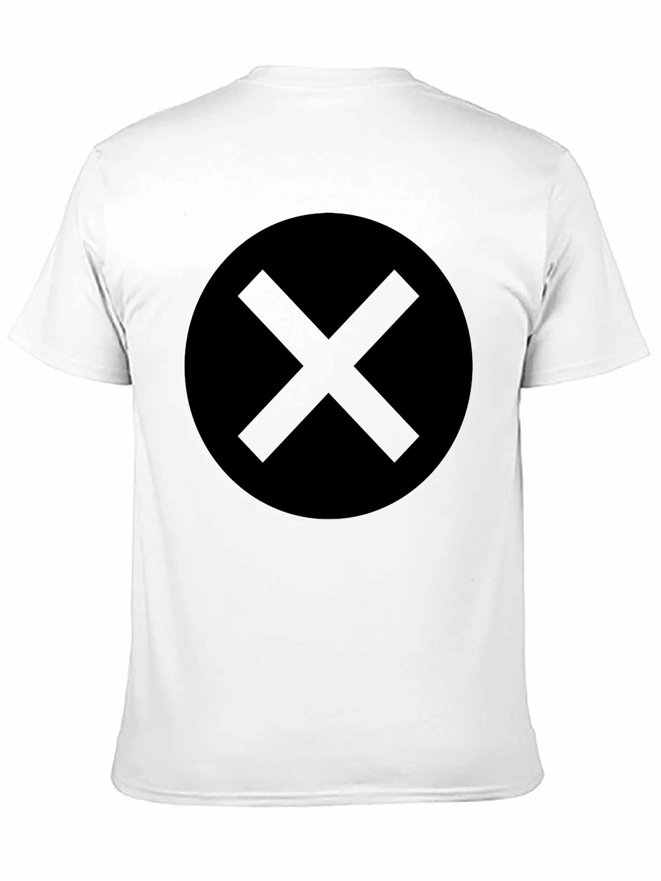Mens Black X-Mark Graphic Tee