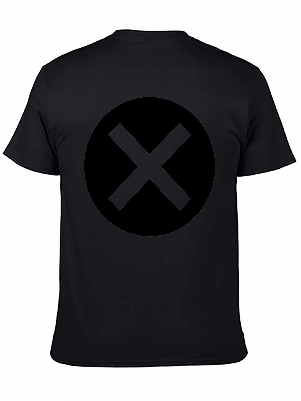 Mens Black X-Mark Graphic Tee