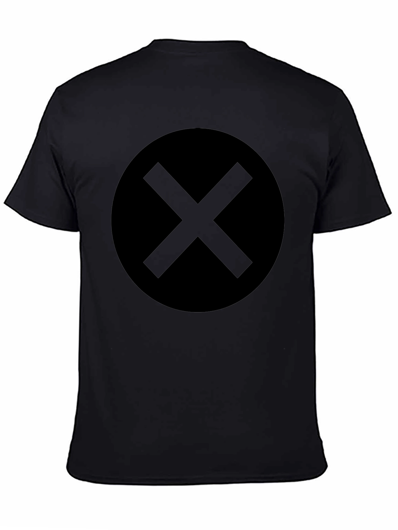 Mens Black X-Mark Graphic Tee