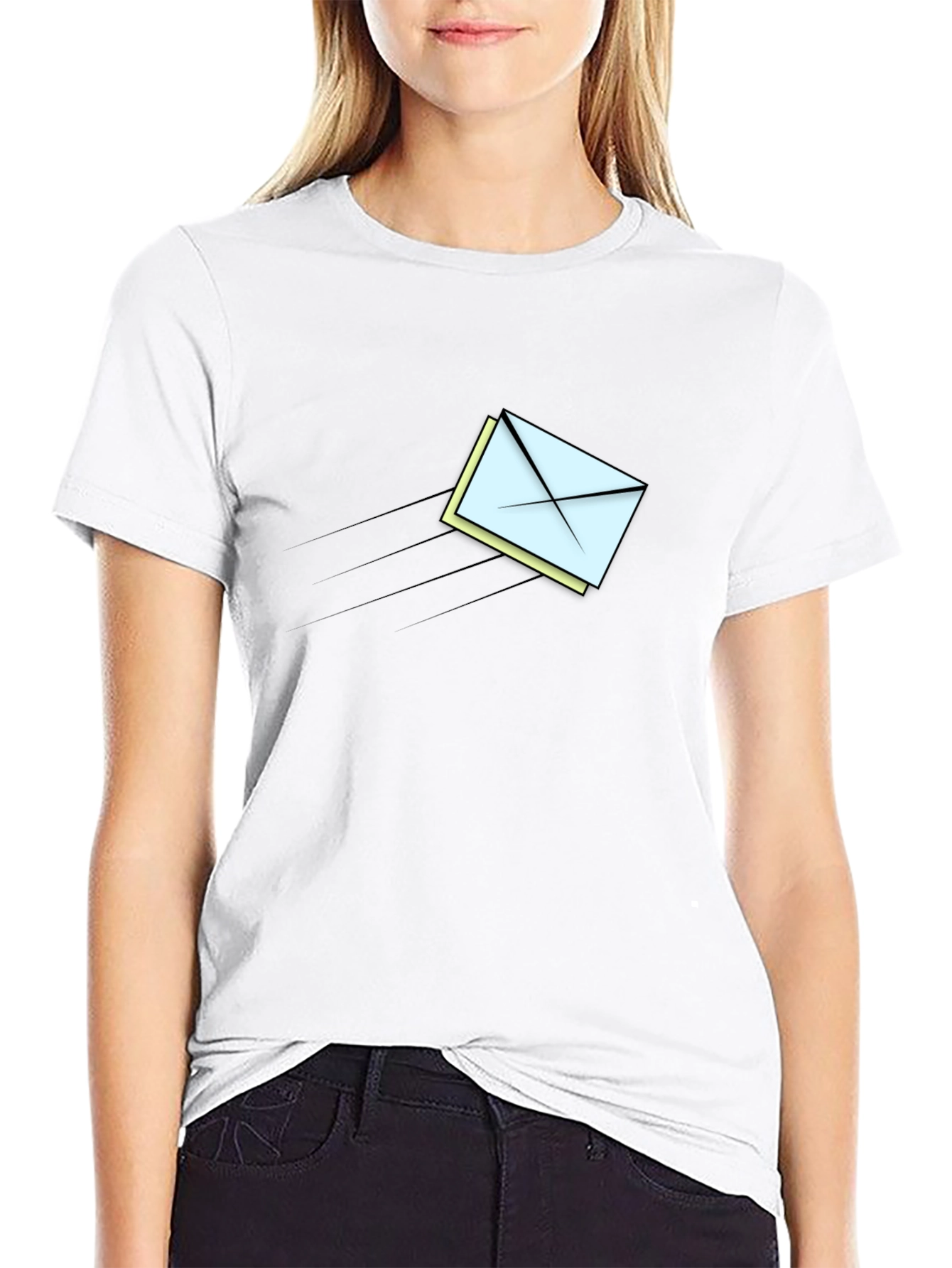 Mens Graphic T-Shirt - Flying Envelope Design