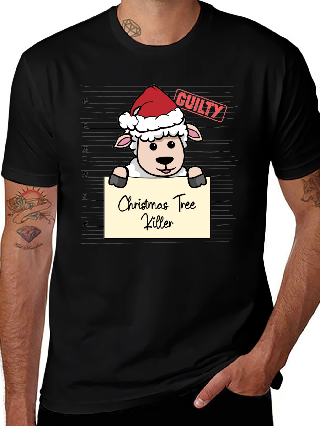 Christmas Tree Killer Sheep T-Shirt