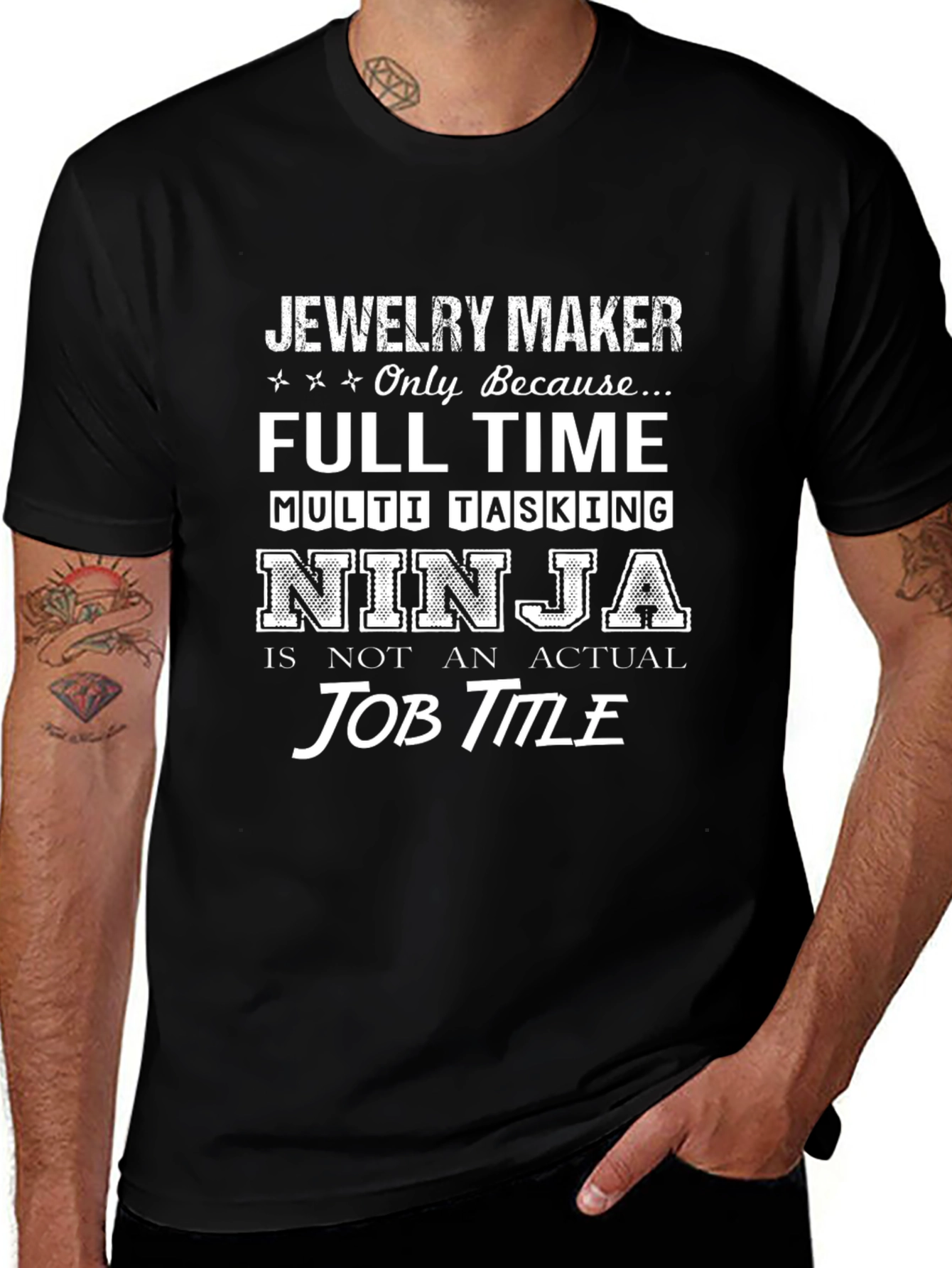 Jewelry Maker Ninja Black T-Shirt