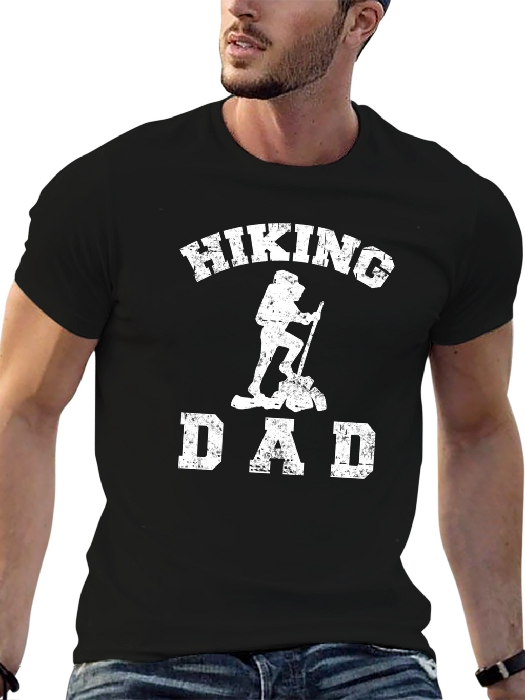 Hiking Dad Graphic T-Shirt - Black