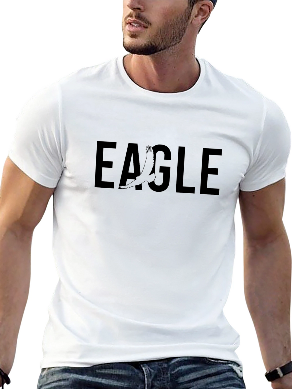 Eagle Graphic Black Tee - Bold & Stylish