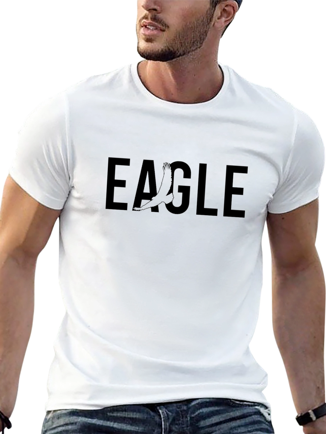 Eagle Graphic Black Tee - Bold & Stylish