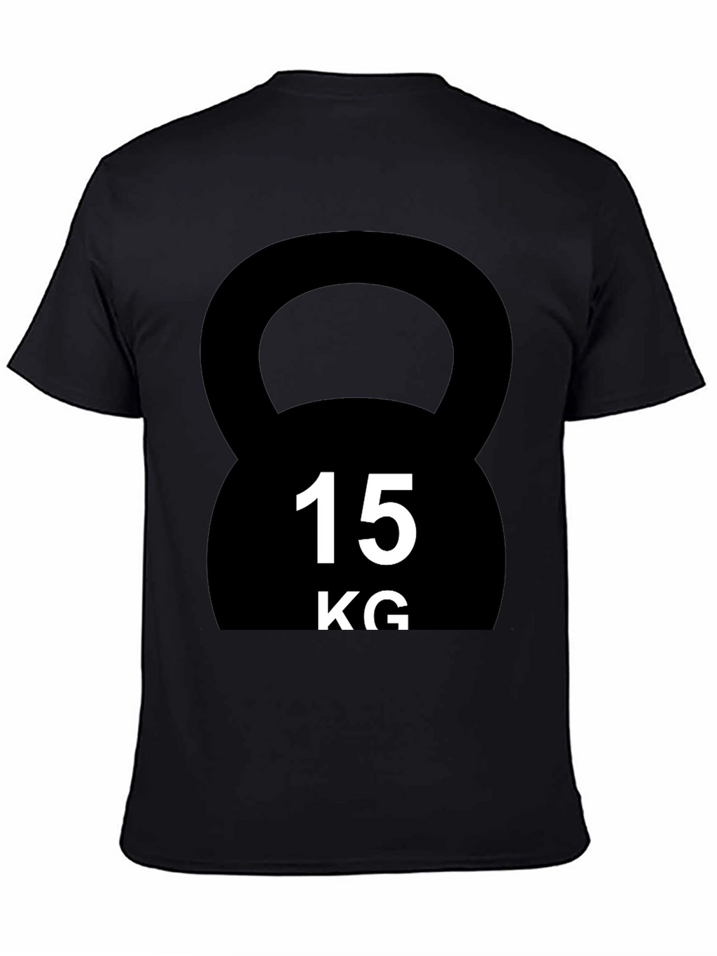 15KG Kettlebell Graphic T-Shirt - Black Fitness Tee