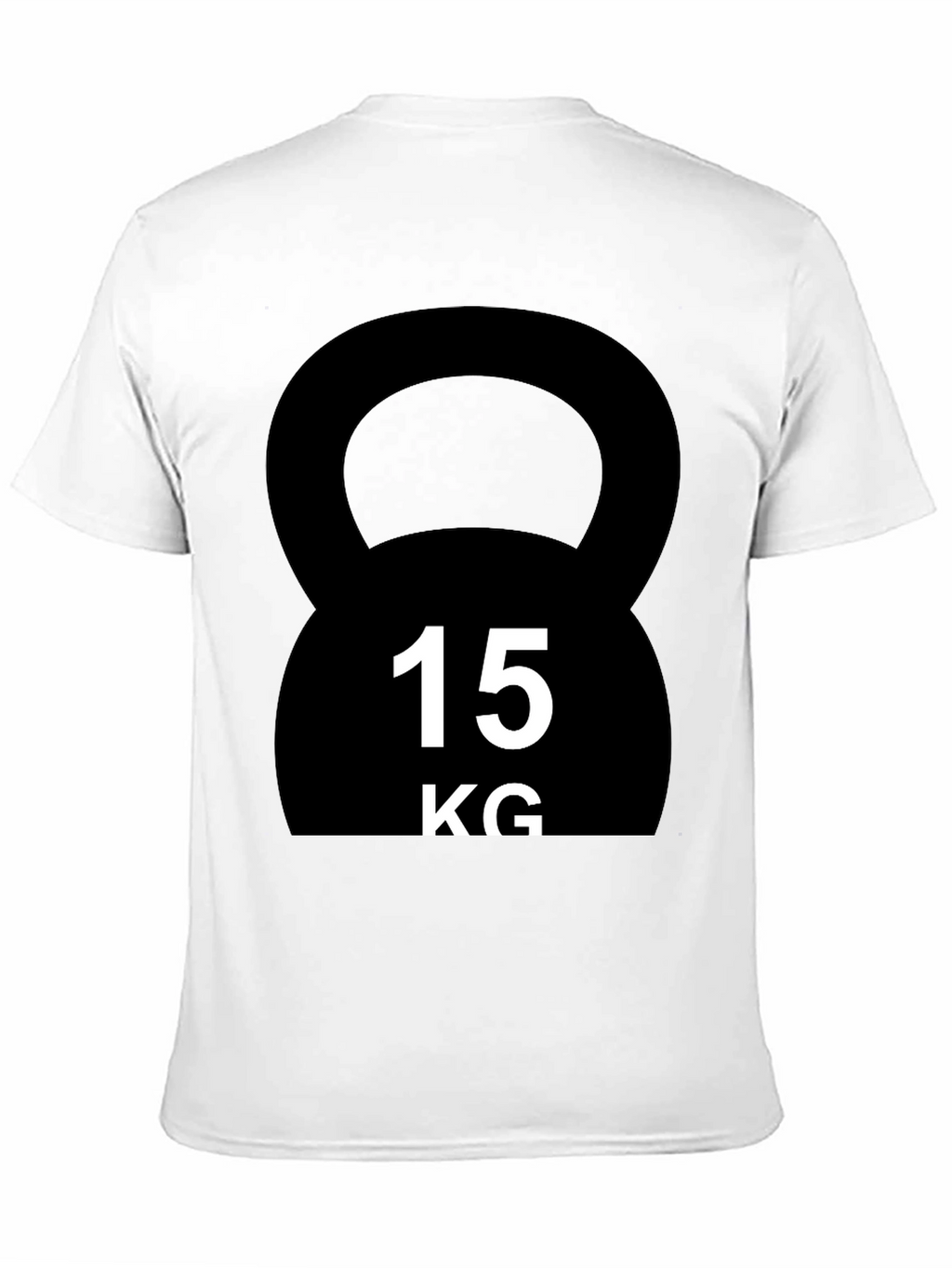 15KG Kettlebell Graphic T-Shirt - Black Fitness Tee