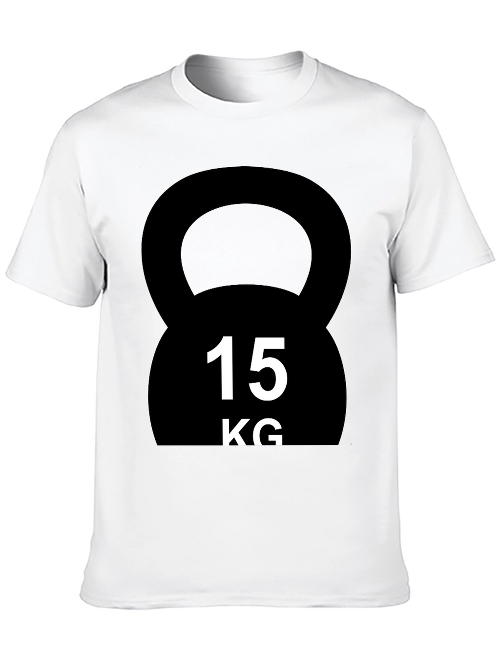 15KG Kettlebell Graphic T-Shirt - Black Fitness Tee