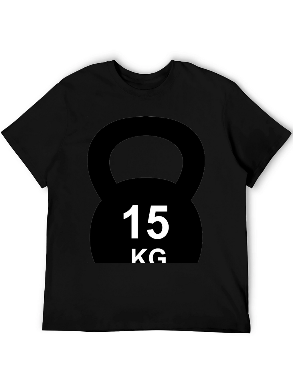 15KG Kettlebell Graphic T-Shirt - Black Fitness Tee