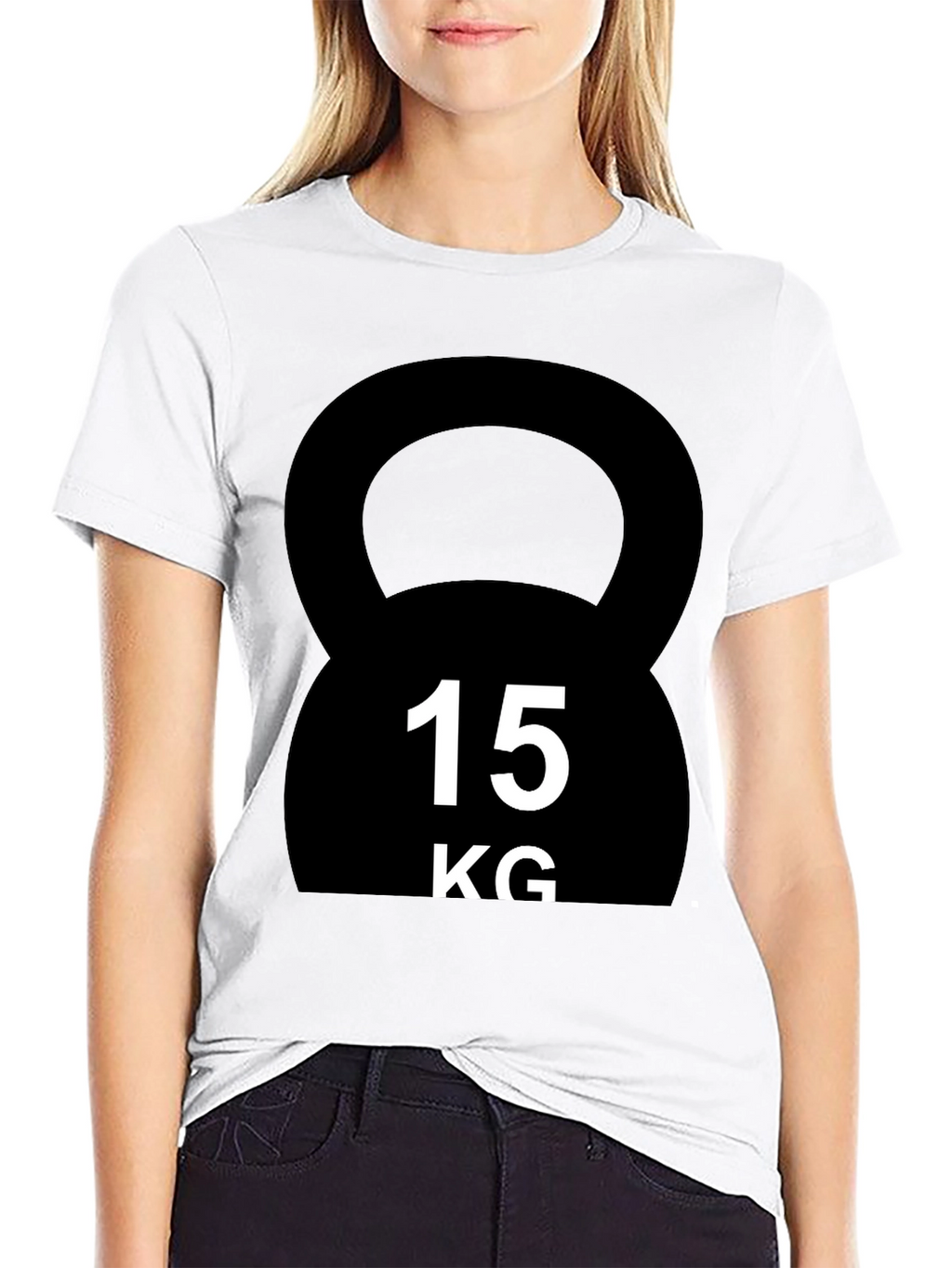 15KG Kettlebell Graphic T-Shirt - Black Fitness Tee