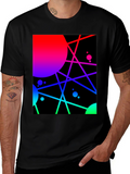 Abstract Geometric Graphic Tee - Vibrant Design