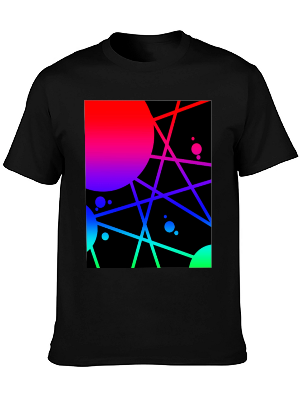 Abstract Geometric Graphic Tee - Vibrant Design