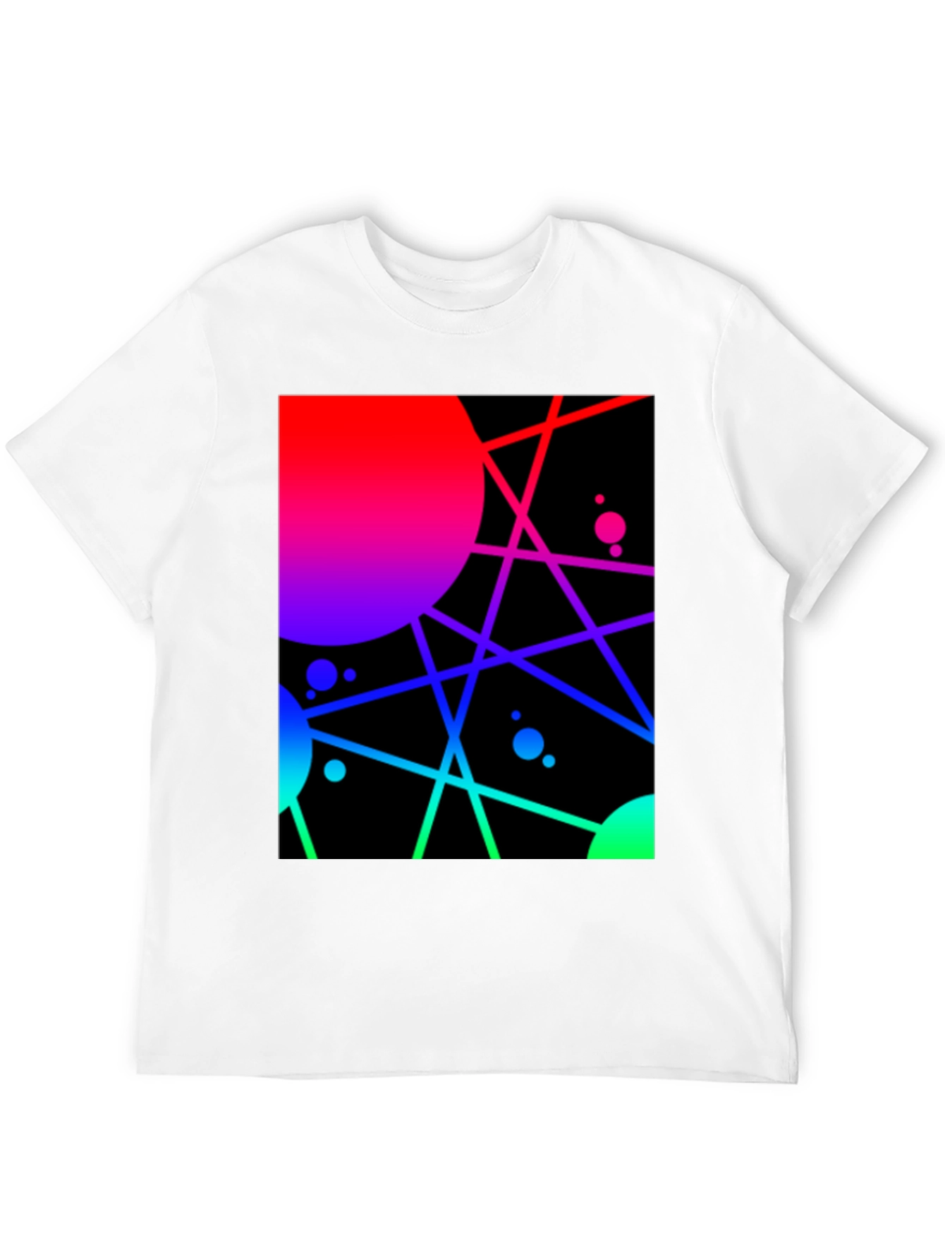 Abstract Geometric Graphic Tee - Vibrant Design