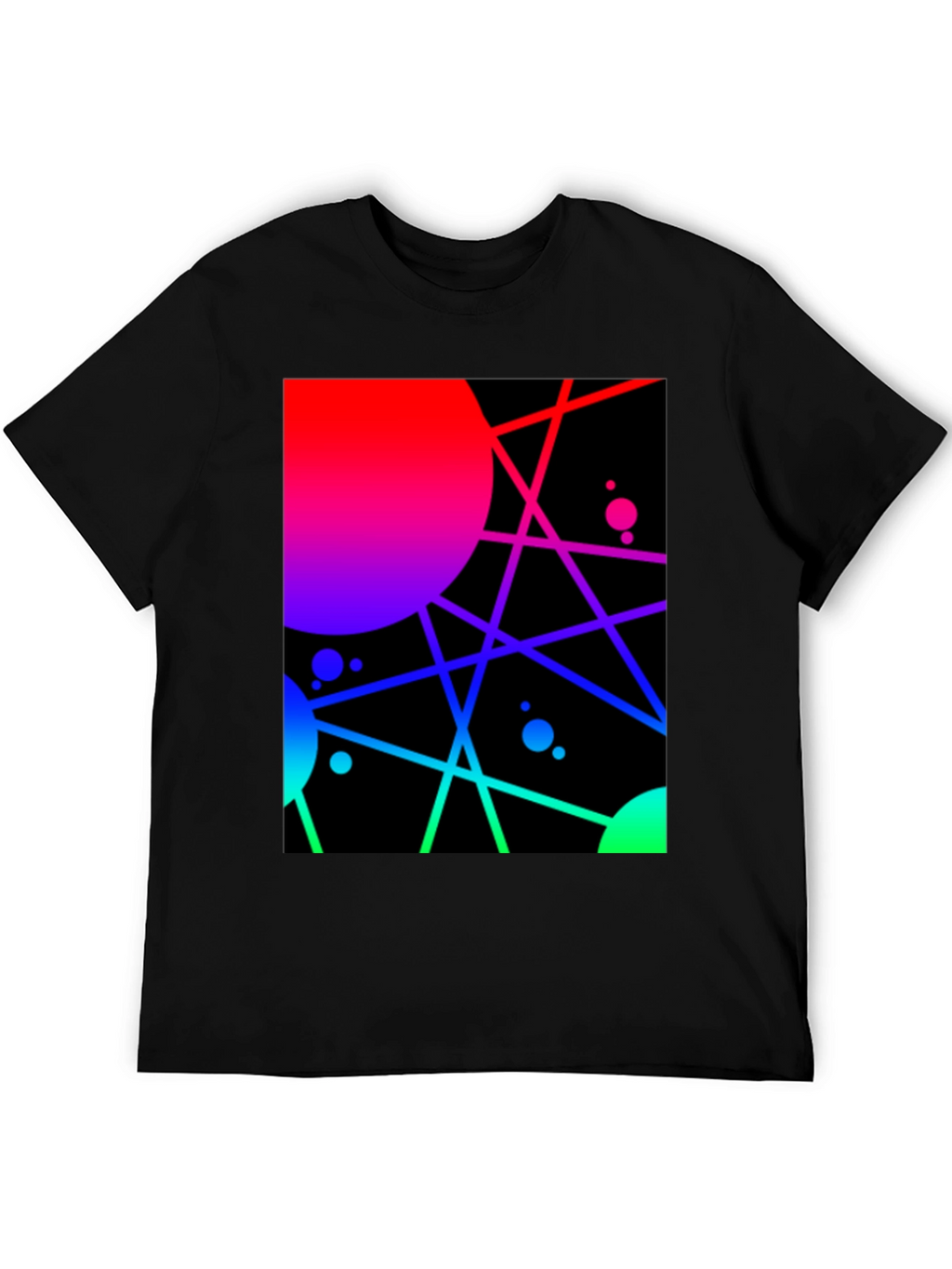 Abstract Geometric Graphic Tee - Vibrant Design