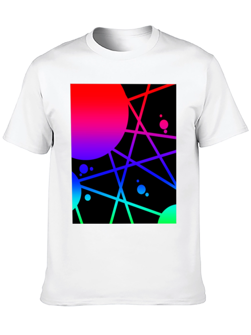 Abstract Geometric Graphic Tee - Vibrant Design