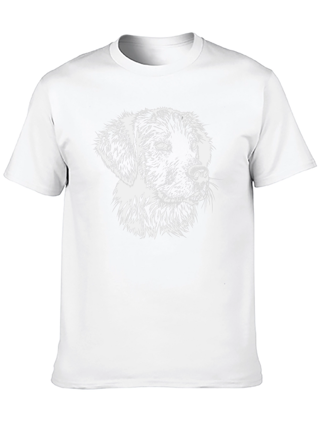 Dog Graphic Tee - Black Crew Neck T-Shirt