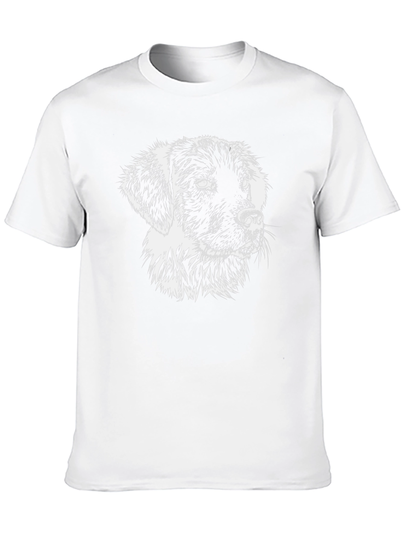 Dog Graphic Tee - Black Crew Neck T-Shirt