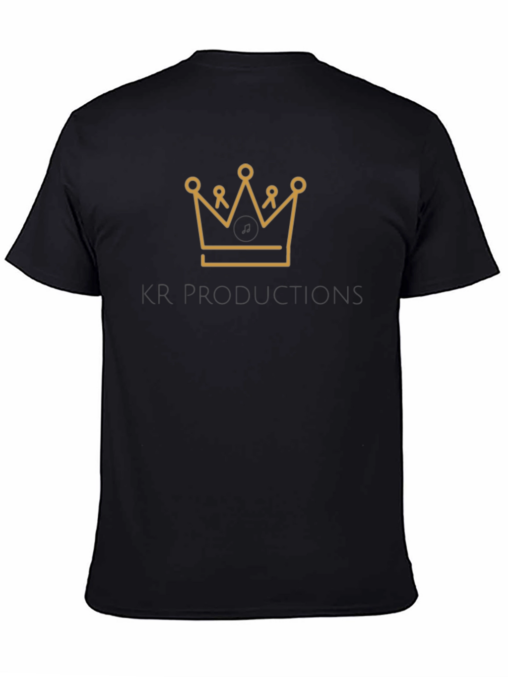 KR Productions Crown Logo Tee - Black Cotton Blend