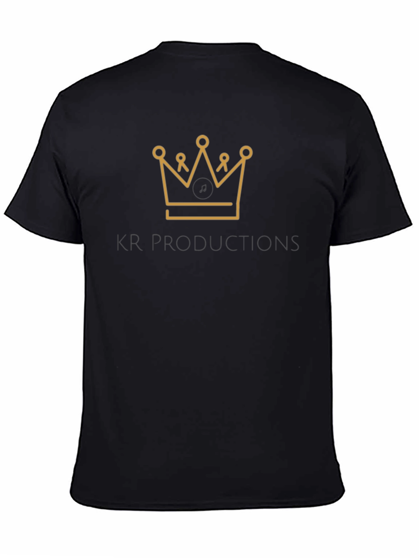 KR Productions Crown Logo Tee - Black Cotton Blend