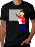 Cartoon Teacher Graphic T-Shirt