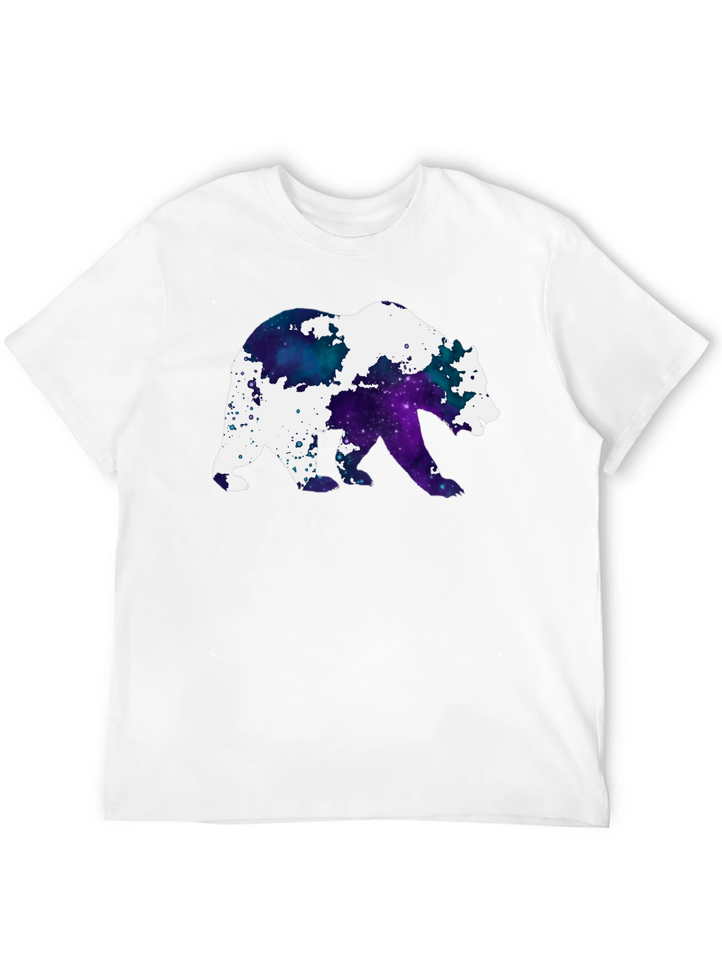 Galaxy Bear Graphic Black T-Shirt