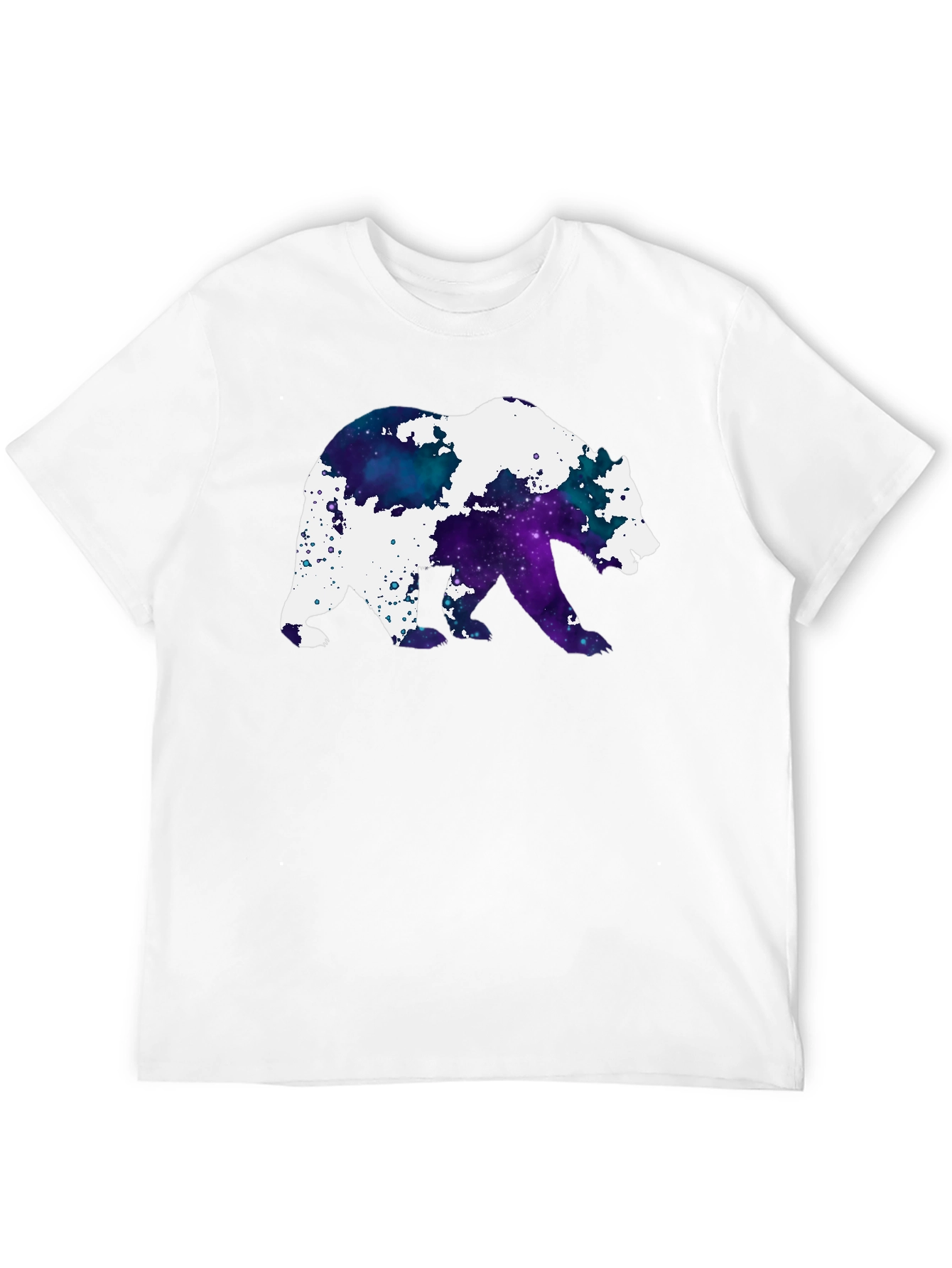 Galaxy Bear Graphic Black T-Shirt