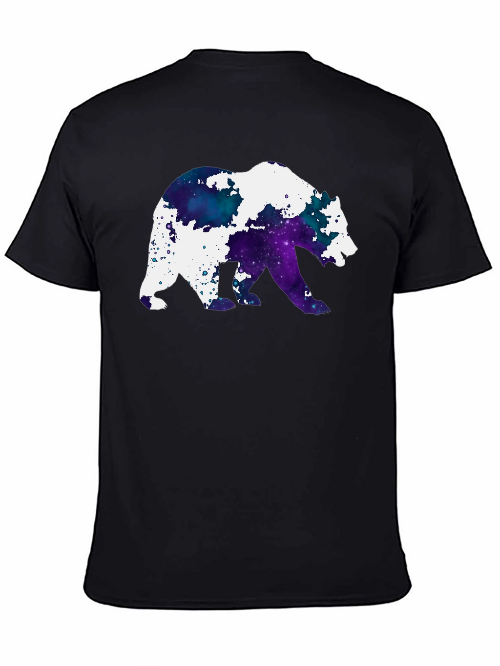 Galaxy Bear Graphic Black T-Shirt
