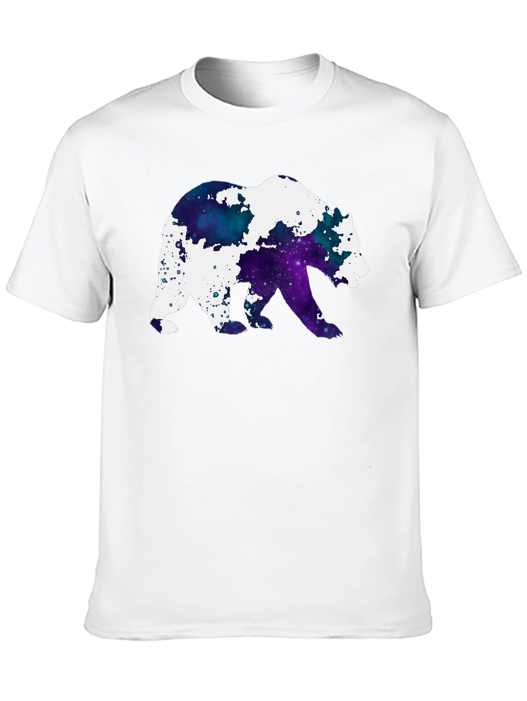 Galaxy Bear Graphic Black T-Shirt