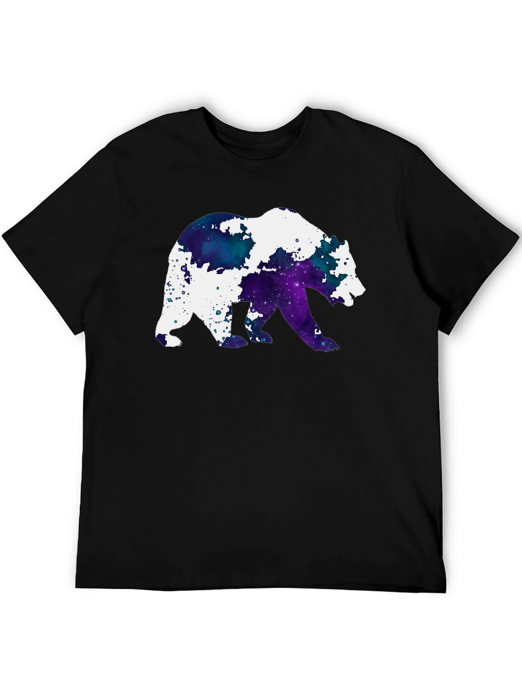 Galaxy Bear Graphic Black T-Shirt
