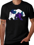 Galaxy Bear Graphic Black T-Shirt