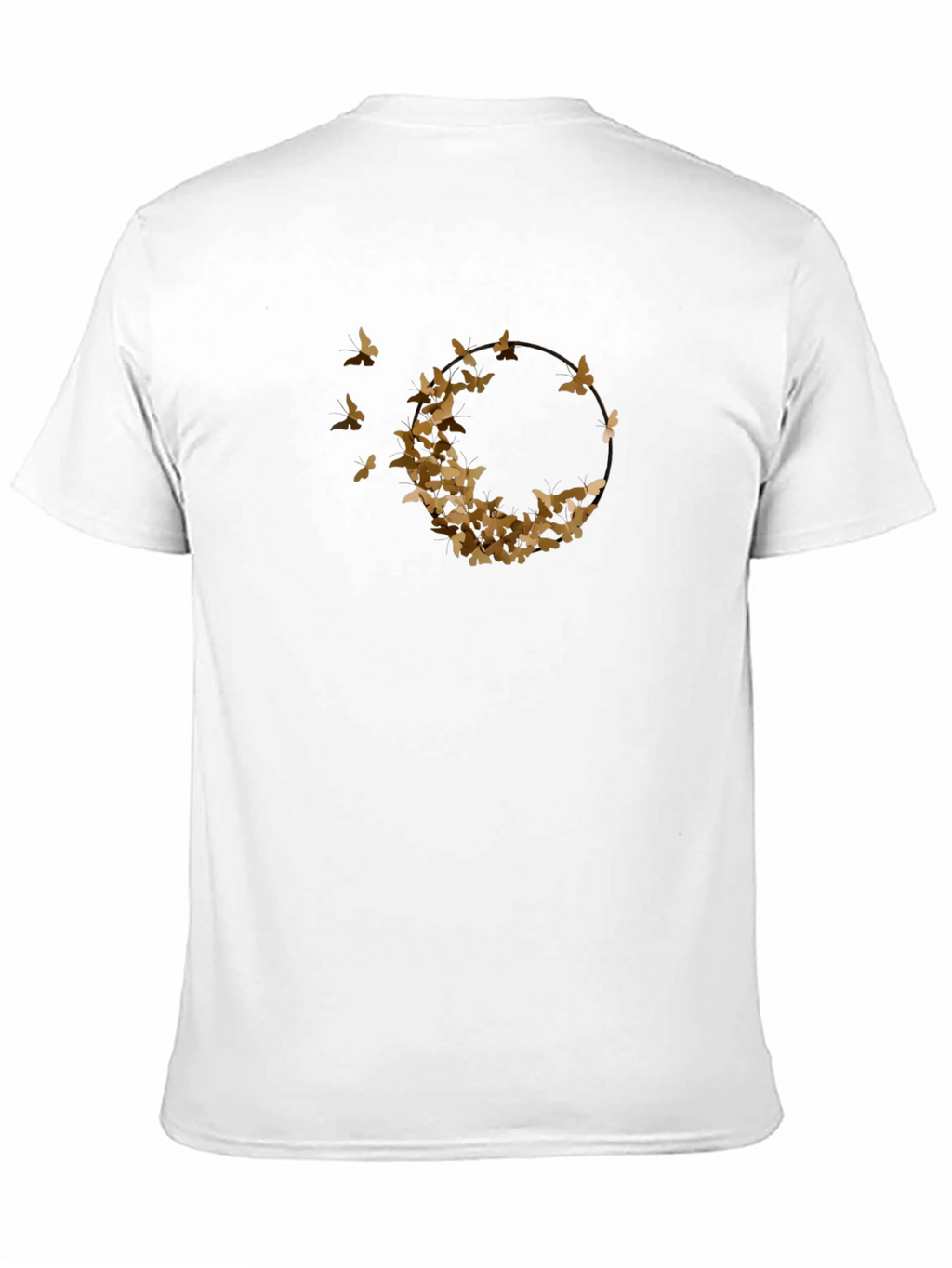 Butterfly Circle Graphic T-Shirt - Casual Tee