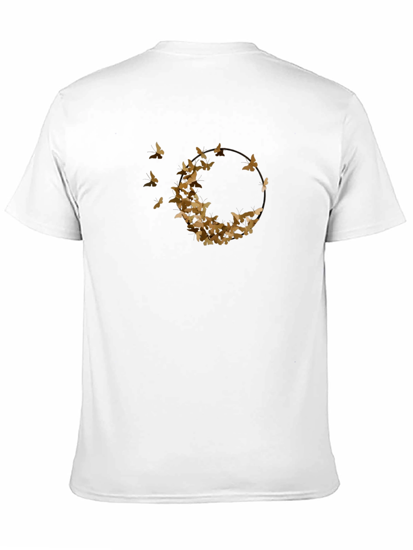 Butterfly Circle Graphic T-Shirt - Casual Tee