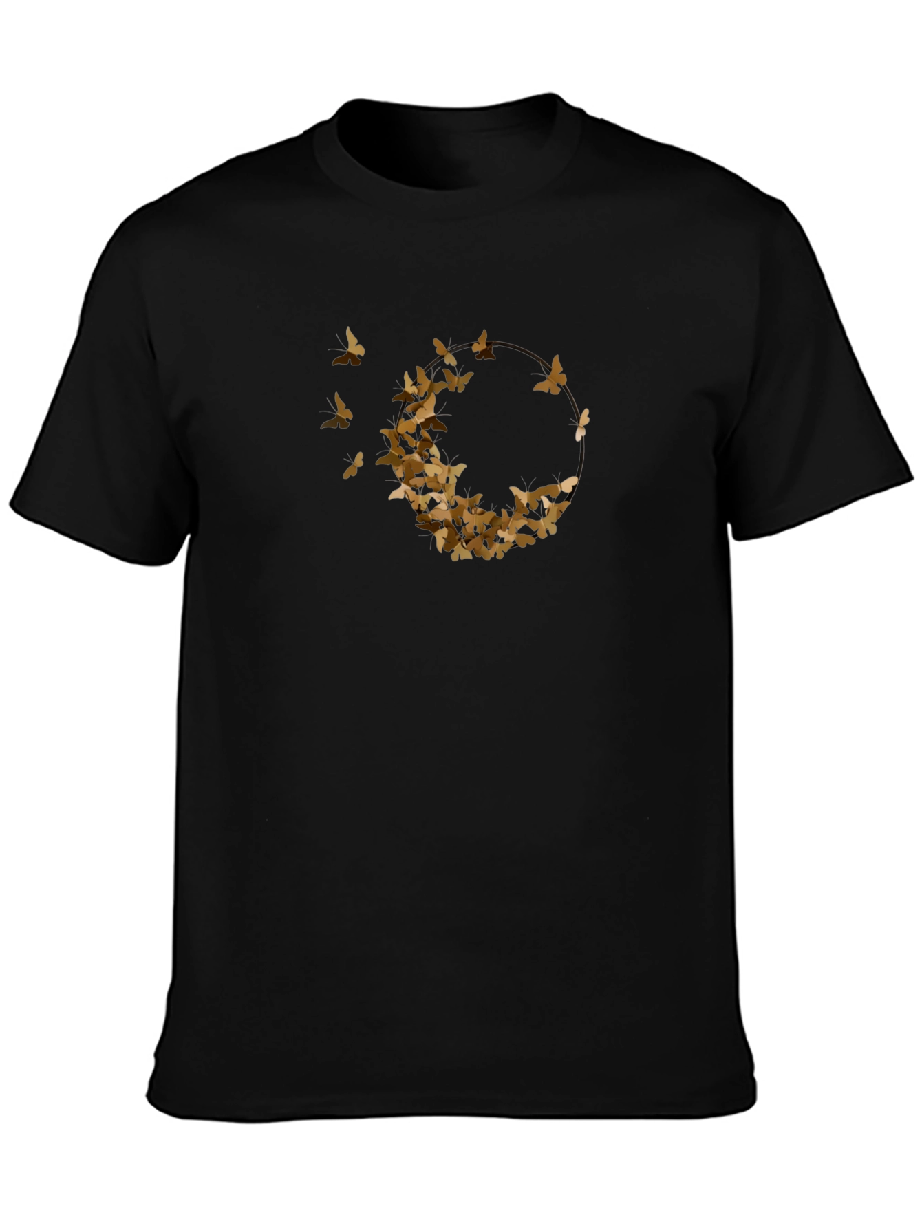 Butterfly Circle Graphic T-Shirt - Casual Tee