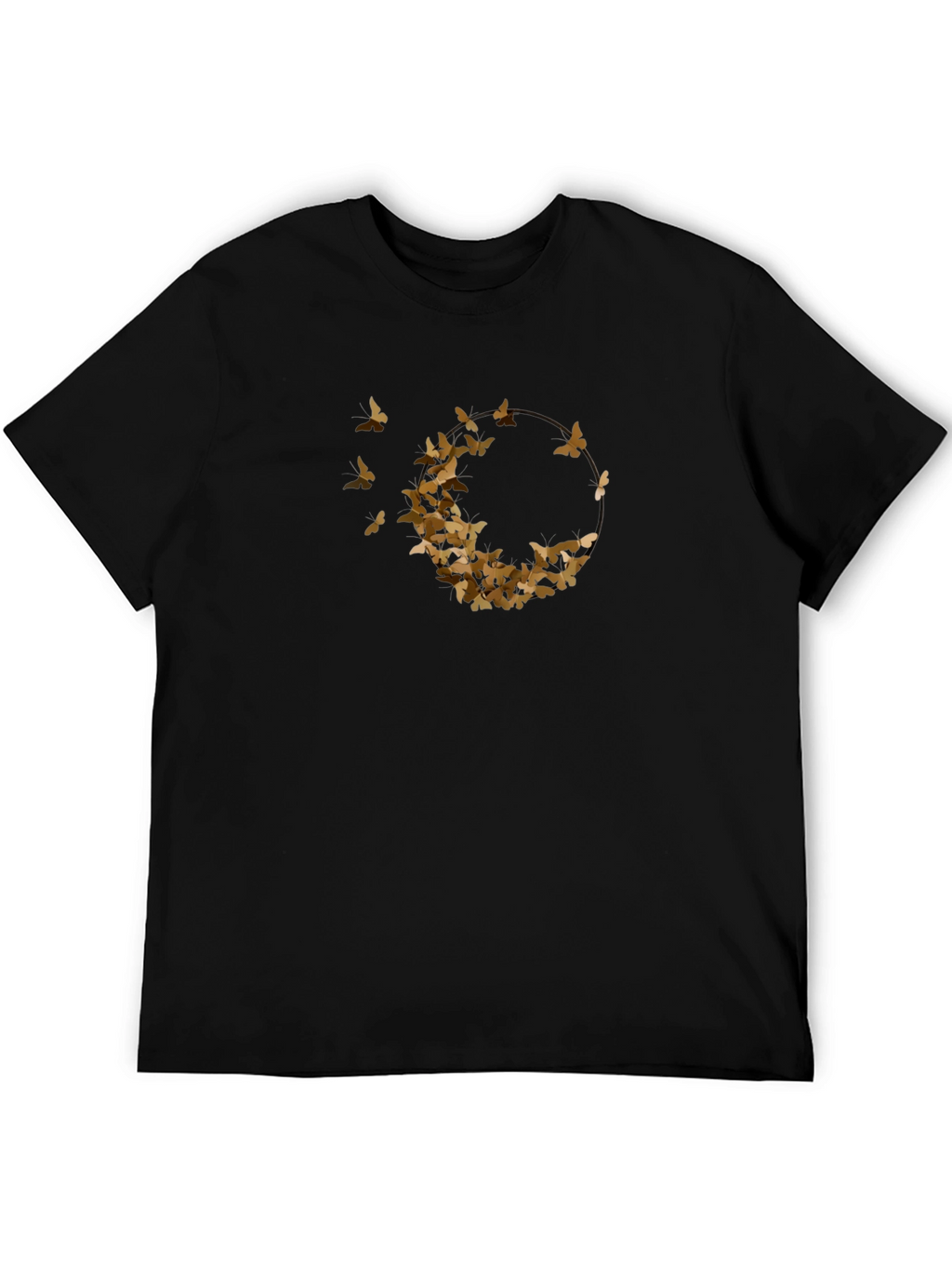 Butterfly Circle Graphic T-Shirt - Casual Tee