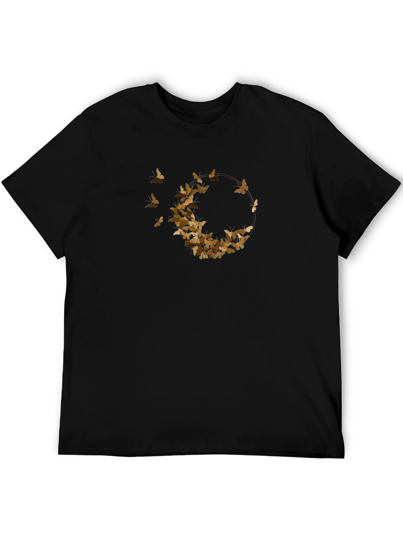 Butterfly Circle Graphic T-Shirt - Casual Tee