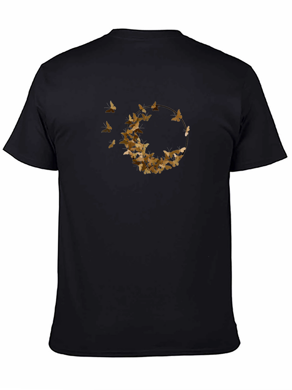 Butterfly Circle Graphic T-Shirt - Casual Tee