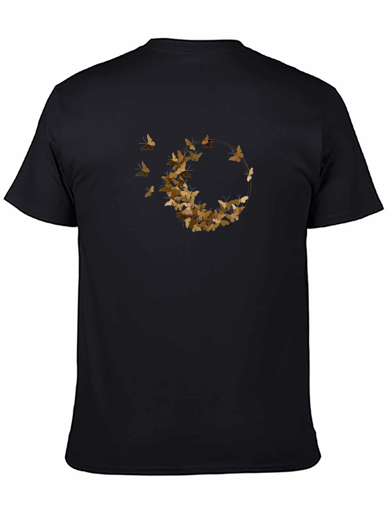 Butterfly Circle Graphic T-Shirt - Casual Tee