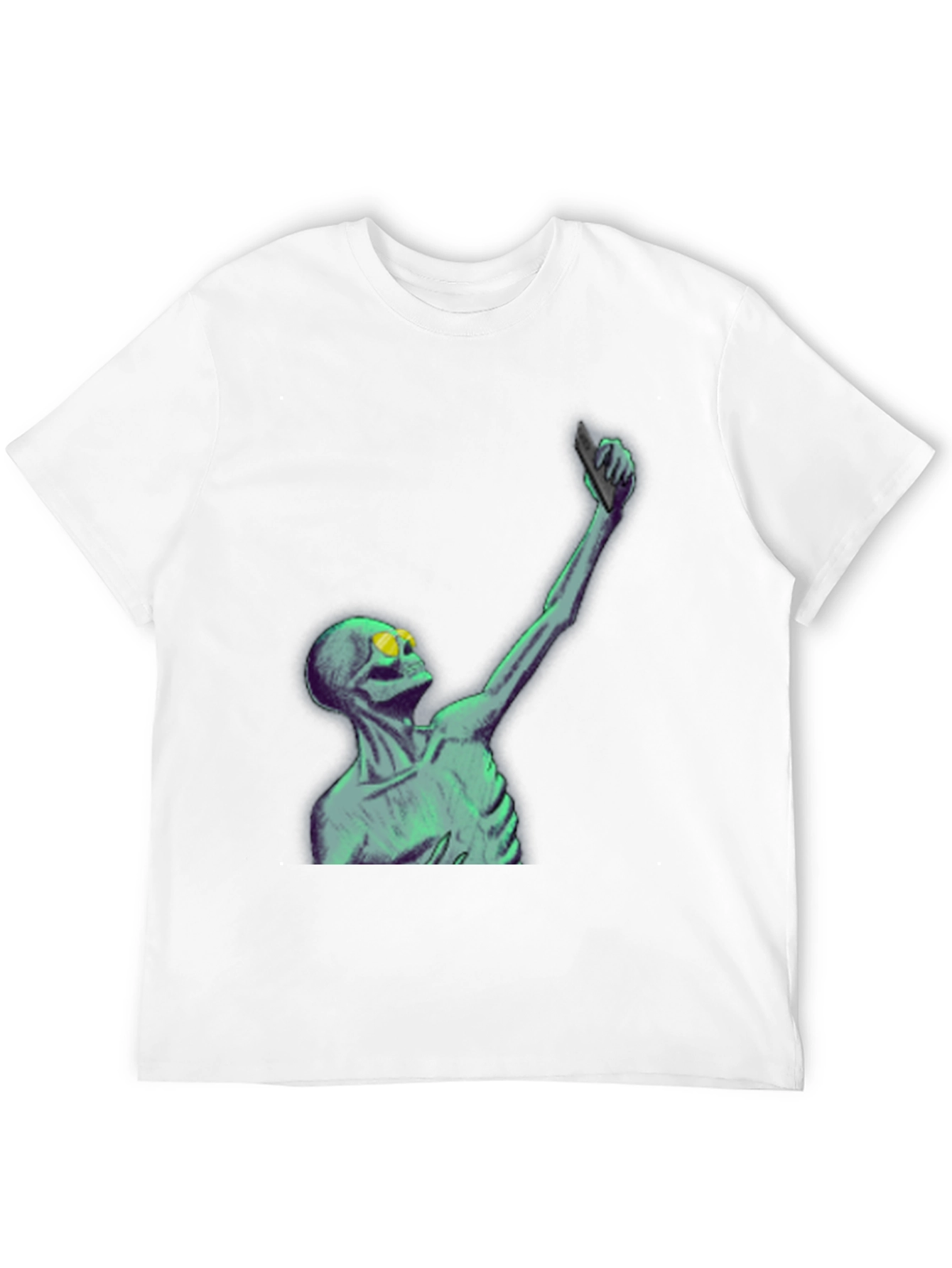 Skeleton Taking Selfie Graphic Tee