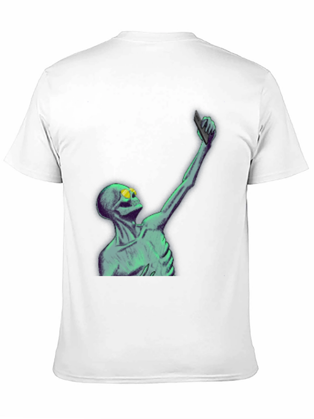 Skeleton Taking Selfie Graphic Tee