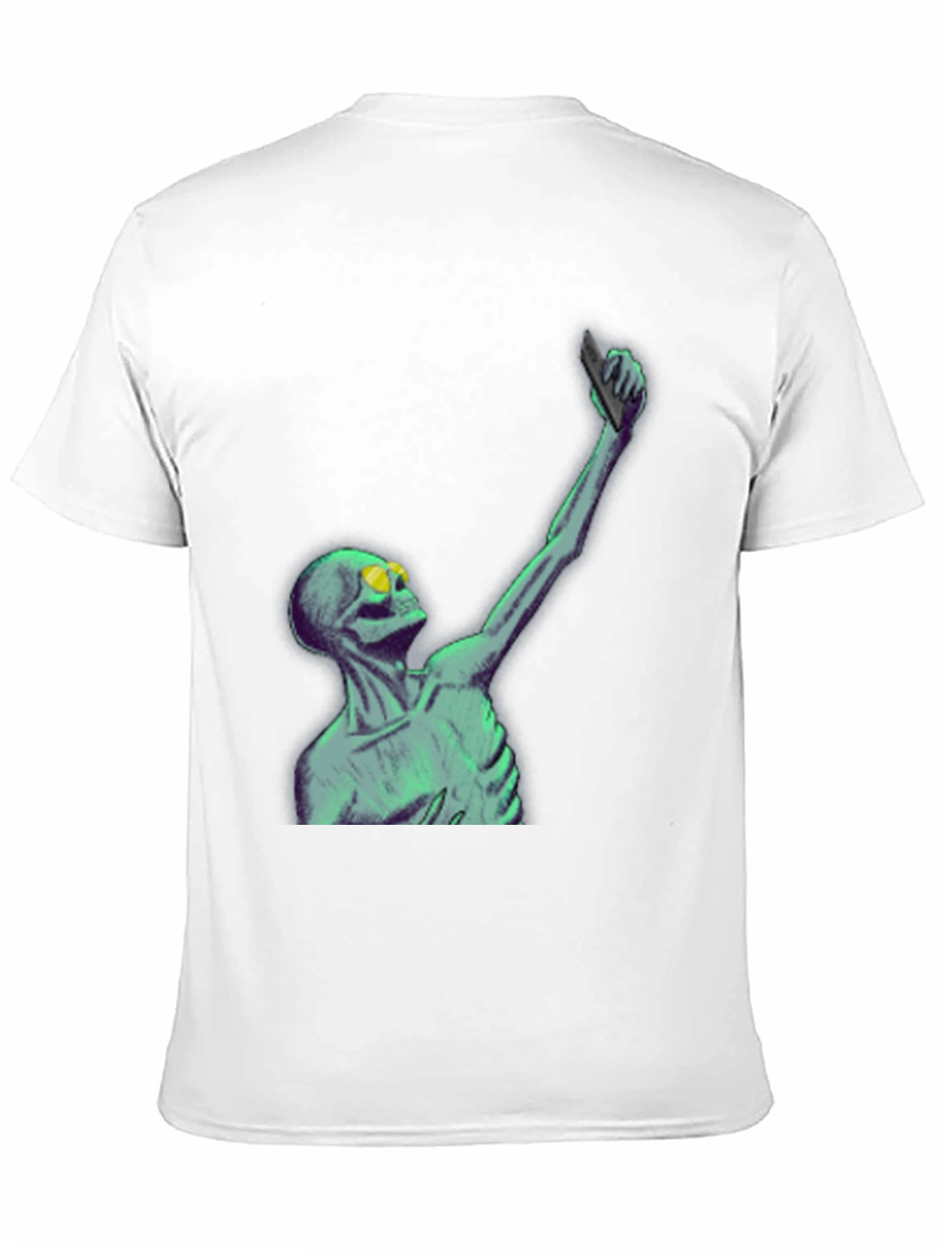 Skeleton Taking Selfie Graphic Tee