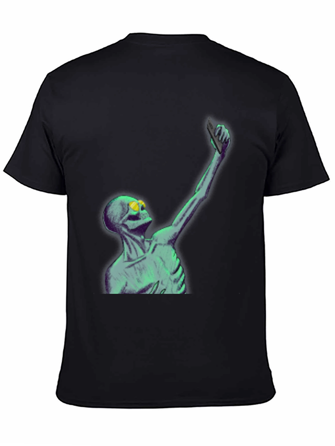 Skeleton Taking Selfie Graphic Tee