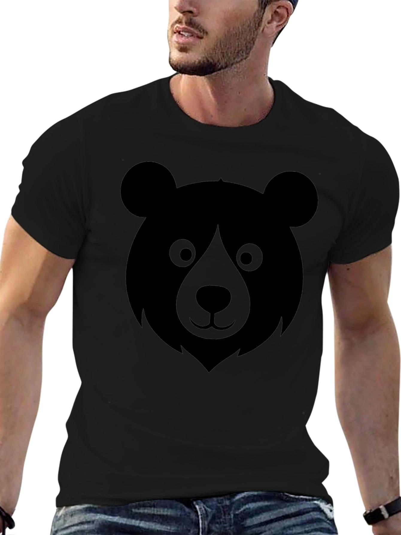 Cool Bear Graphic Black T-Shirt for Casual Wear