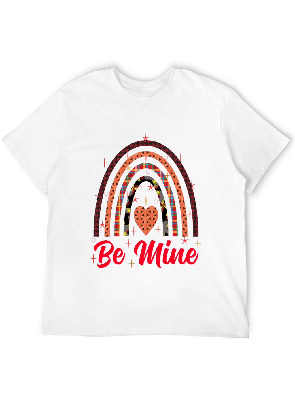 Be Mine Rainbow Heart Valentines Day T-Shirt