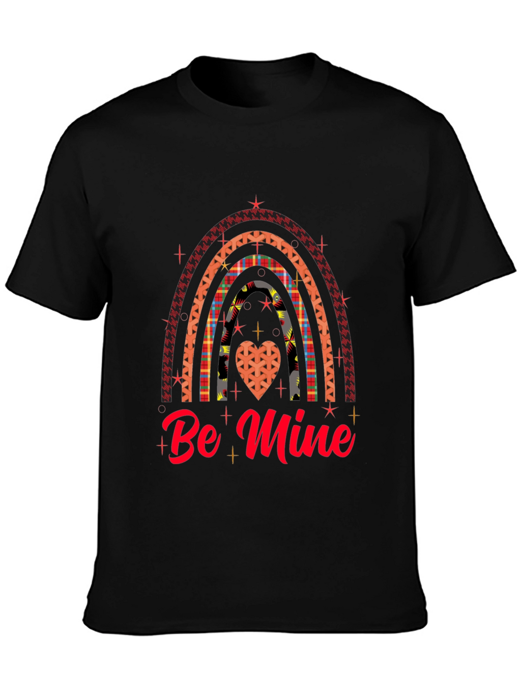Be Mine Rainbow Heart Valentines Day T-Shirt